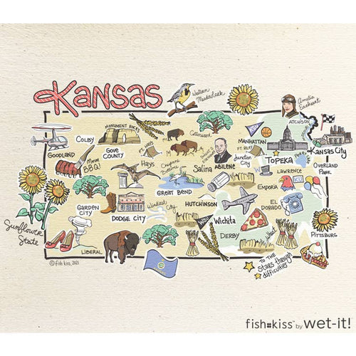 Fishkiss Kansas - Swedish Dish Cloth