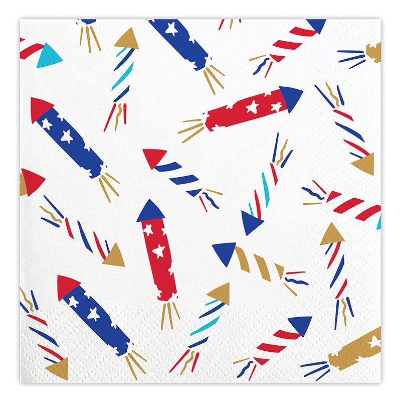 Beverage Napkins - Firecrackers