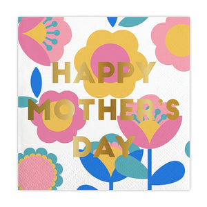 Beverage Napkins - Happy Mothers Day Tulip