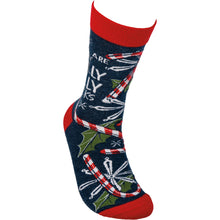 Load image into Gallery viewer, Socks - These Are My Holly Jolly Socks
