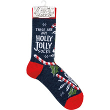 Load image into Gallery viewer, Socks - These Are My Holly Jolly Socks
