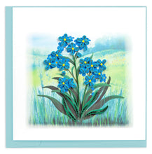 Load image into Gallery viewer, Quilled Forget-me-not Greeting Card
