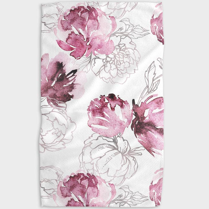 Pretty in Pink Kitchen Tea Towel by Geometry