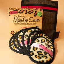 Load image into Gallery viewer, Leopard 7-Day Set of MakeUp Erasers
