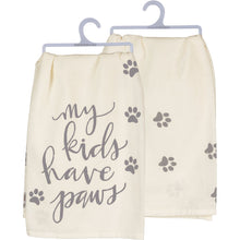 Load image into Gallery viewer, My Kids Have Paws Pawprint - Dish Towel
