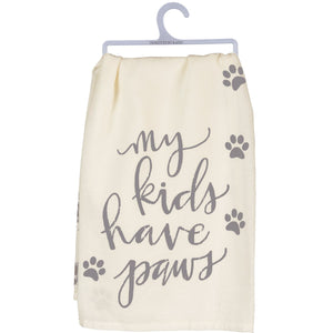 My Kids Have Paws Pawprint - Dish Towel