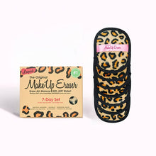 Load image into Gallery viewer, Leopard 7-Day Set of MakeUp Erasers
