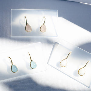 Gemstone Collection: Moonstone Stone Earrings