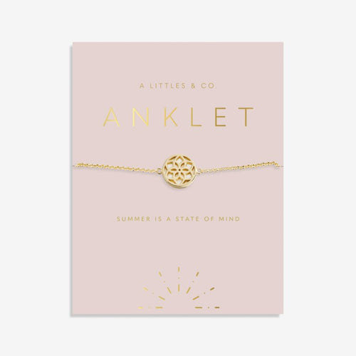 Anklet - Gold Dreamcatcher,  10.2