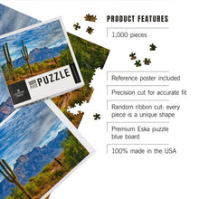 Load image into Gallery viewer, Arizona Saguaros &amp; Mountains - 1000 Piece Puzzle
