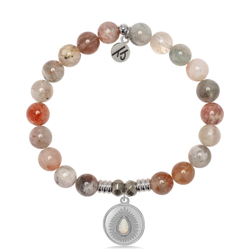 Arusha Agate Stone Bracelet with You're One of a Kind Sterling Silver Charm