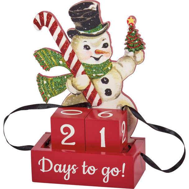 Block Snowman Countdown Block