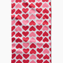 Load image into Gallery viewer, Blushing Hearts Kitchen Tea Towel by Geometry
