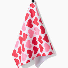 Load image into Gallery viewer, Blushing Hearts Kitchen Tea Towel by Geometry
