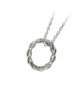 Bonded Together Sterling Silver Charm Necklace