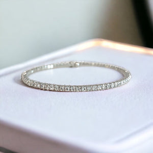 Silver Crystal Bangle