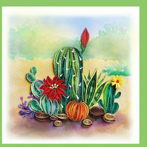 Cactus Flower Quilling Card