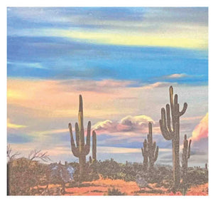 Ceramic Coaster - Arizona Cactus Desert Blue Sky