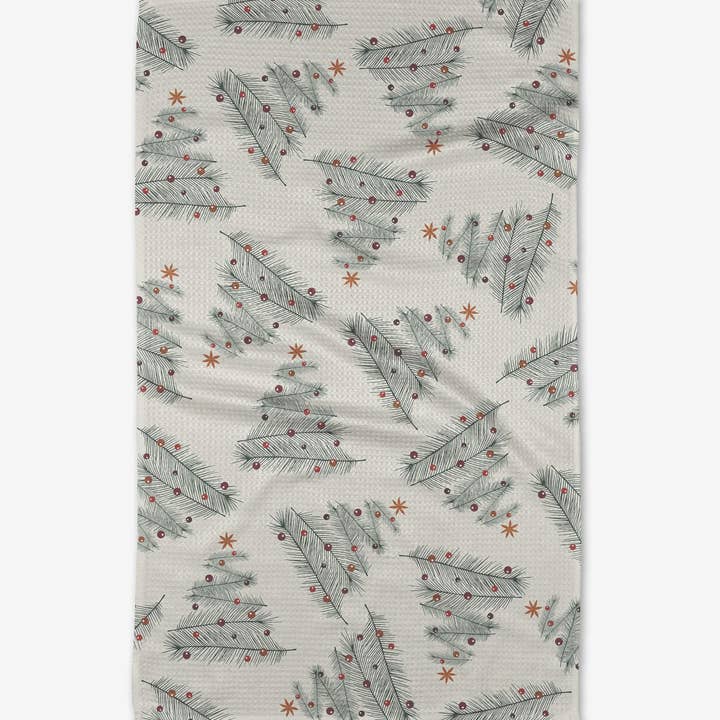 Classy Christmas Kitchen Tea Towel by Geometry