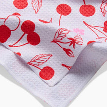 Load image into Gallery viewer, Cute Cherry Kitchen Tea Towel by Geometry
