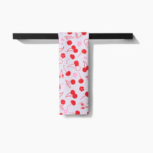 Load image into Gallery viewer, Cute Cherry Kitchen Tea Towel by Geometry
