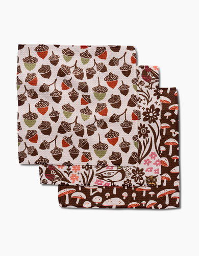 Fall Abundance Dishcloth Set of 3 by Geometry