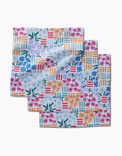 Floral Garden Dishcloth Set of 3 by Geometry