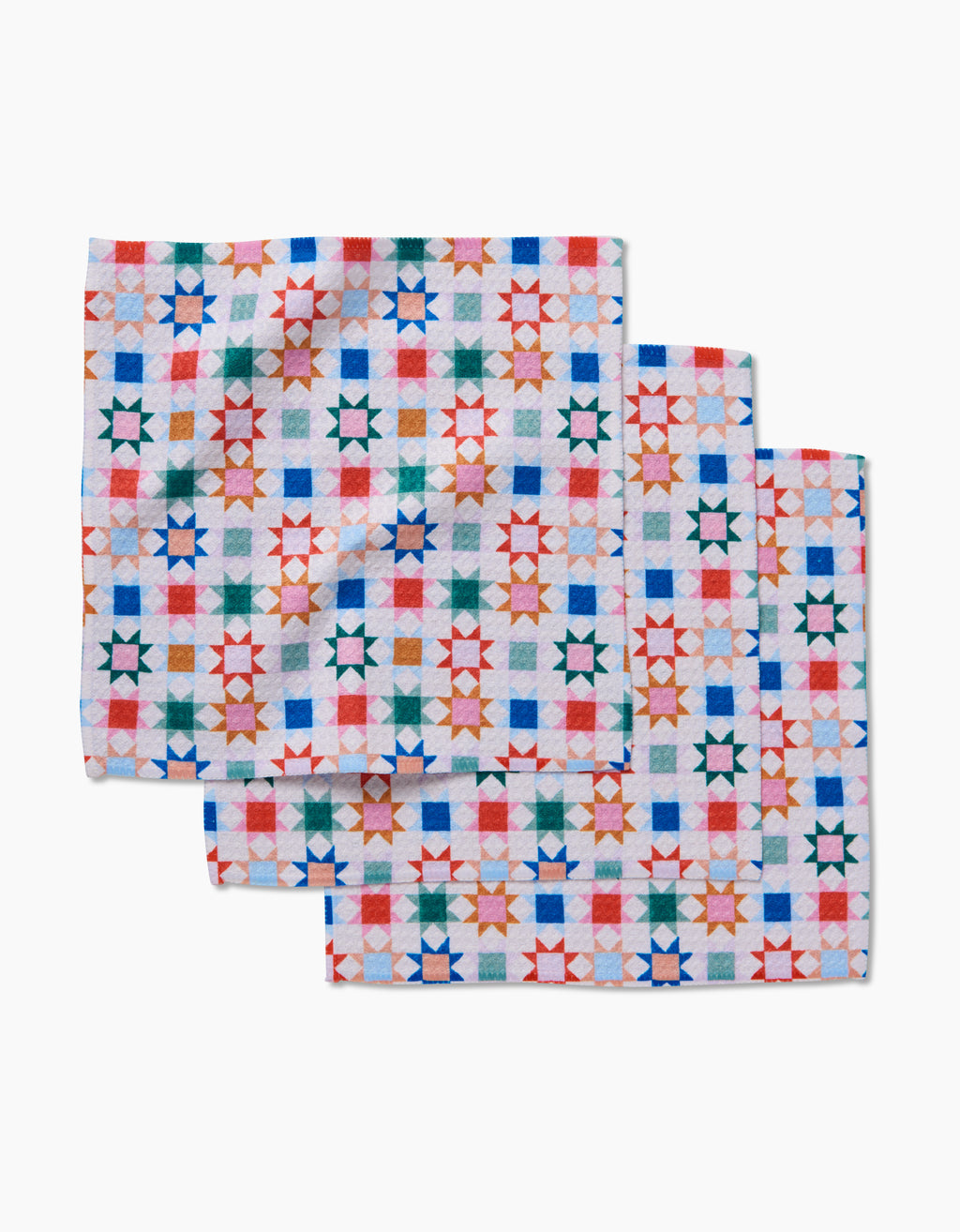 Patchwork Picnic Dishcloth Set of 3 by Geometry