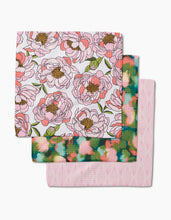 Load image into Gallery viewer, Peony Paradise Dishcloth Set of 3 by Geometry
