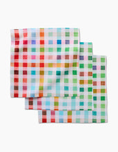 Load image into Gallery viewer, Woven Spring Plaid Dishcloth Set of 3 by Geometry
