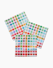 Load image into Gallery viewer, Woven Spring Plaid Dishcloth Set of 3 by Geometry
