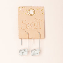 Load image into Gallery viewer, Floating Stone Earring - Howlite/Silver
