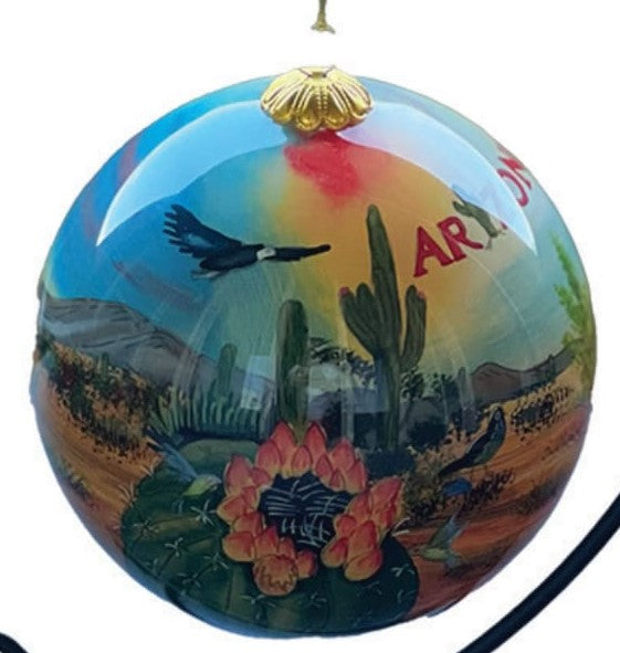 Glass Ball Christmas Ornament - Arizona Sunset