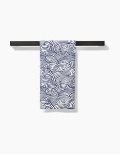 Waves in Motion Luxe Hand Towel by Geometry