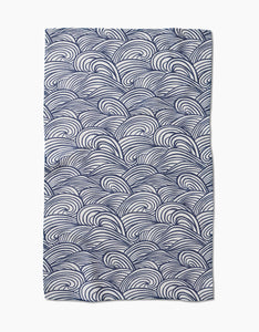 Waves in Motion Luxe Hand Towel by Geometry