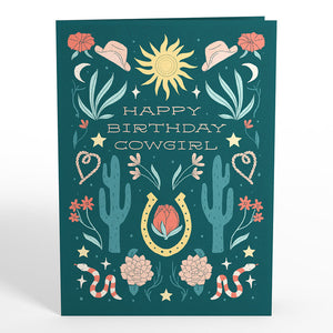 Happy Birthday Cowgirl Lovepop Card