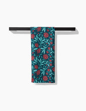 Load image into Gallery viewer, Holiday Blooms Kitchen Tea Towel by Geometry
