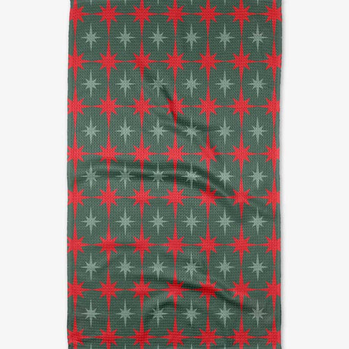 Holiday Stars Kitchen Tea Towel by Geometry