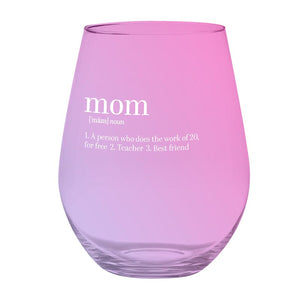 Jumbo Wine Glass - Mom