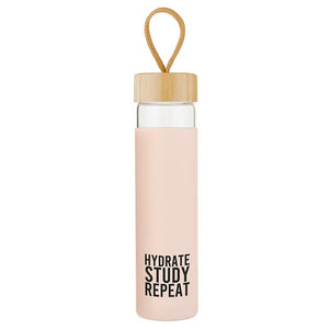 Glass Water Bottle - Hydrate Study Repeat