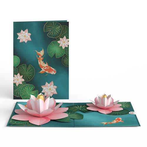 Koi Fish and Lotus Pond Lovepop Card