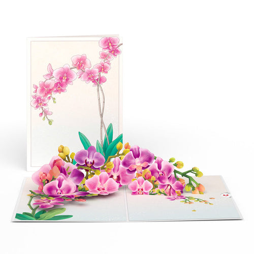 Watercolor Orchid Lovepop Card