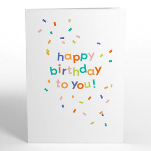 Happy Birthday to You! Confetti Cake Lovepop Card