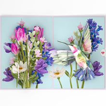 Load image into Gallery viewer, Love in Bloom Hummingbird Lovepop Card
