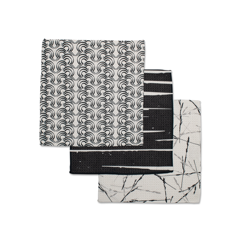 Night Reeds Dishcloth Set of 3 by Geometry