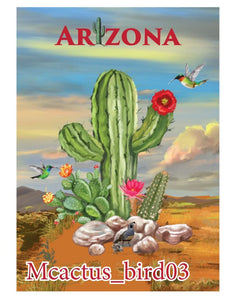 Magnet - Arizona Cactus w/Bird