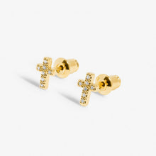 Load image into Gallery viewer, Mini Charms Pavé Cross Earrings
