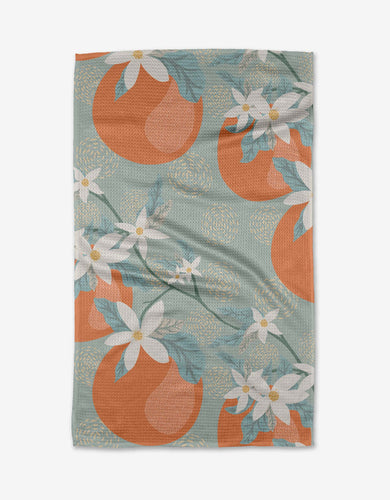 Orange Blossom Kitchen Tea Towel by Geometry