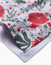 Load image into Gallery viewer, Poinsettia Bramble Kitchen Tea Towel by Geometry
