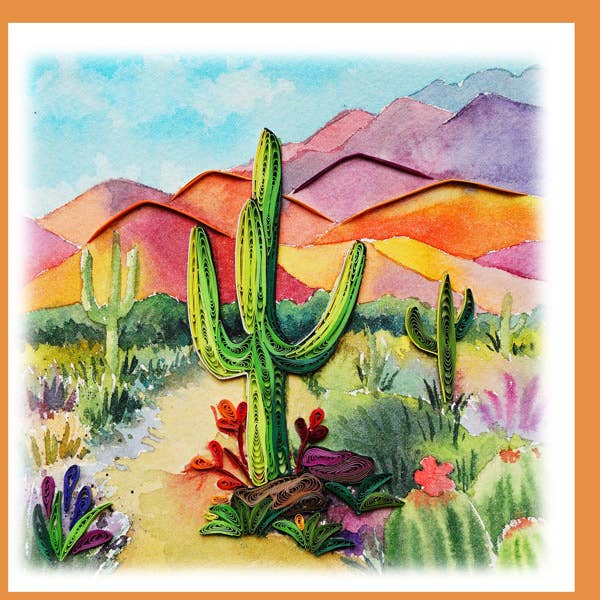 Saguaro Cactus Quilling Card